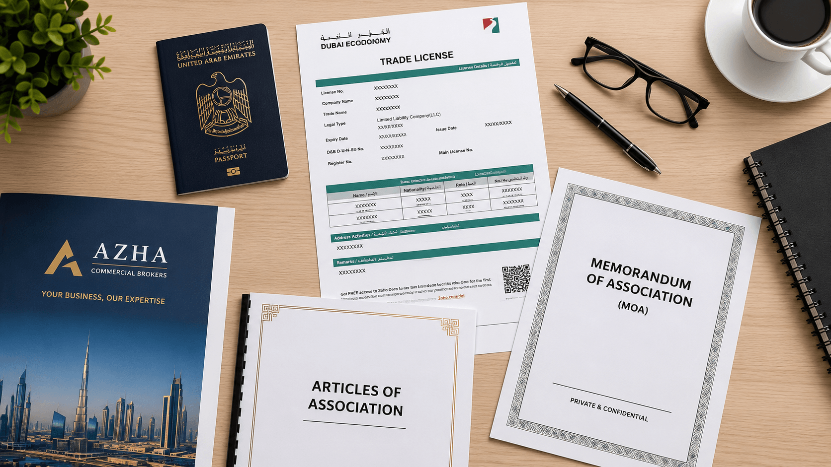 documents required for company bank account UAE